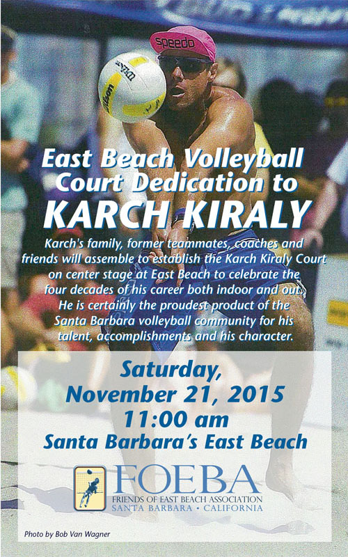 Karch Kiraly court dedication flyer